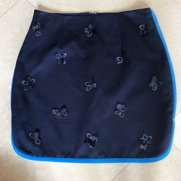 Fabulous Mother of Pearl Skirt in navy Blue with embellishments - Picture 1 of 3